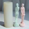 Silikonharz-Kerzenform, ein schlankes Mädchen, Blumenform, Kuchen, Schokolade, Fondant, Aromatherapie, Gips, Epoxidform, Heimdekoration