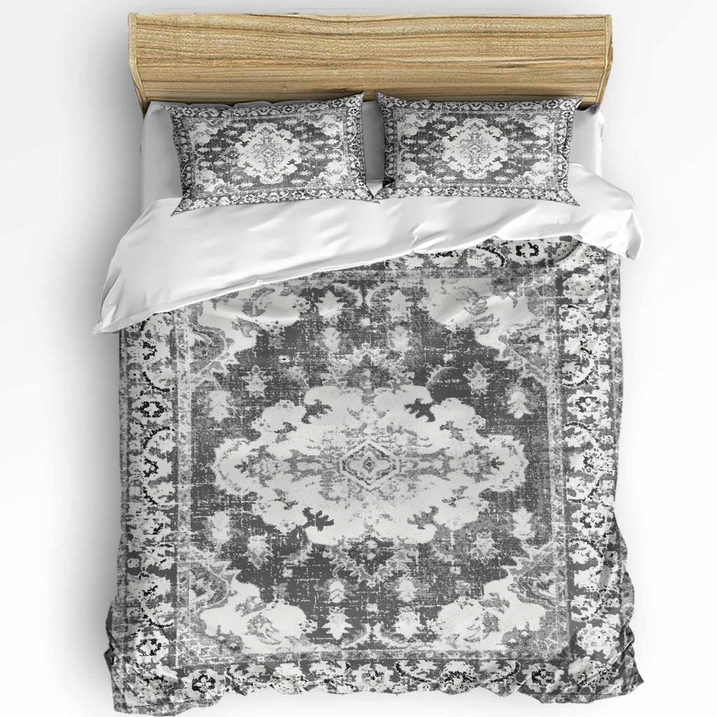 Vintage Indian Bohemian 3pcs Bedding Set For Double Bed Home Textile Duvet Cover Quilt Cover Pillowcase