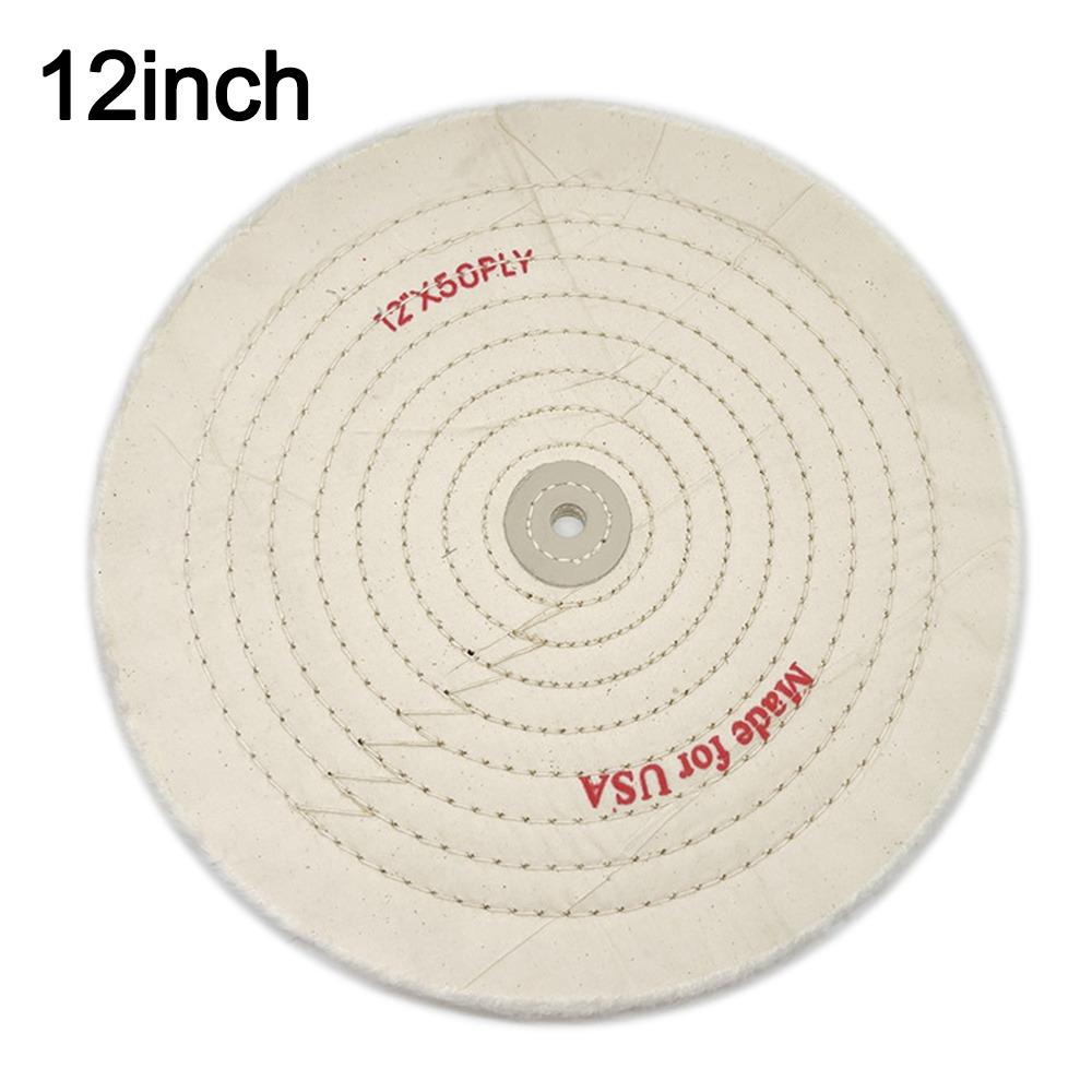 Langlebige 2-12 Zoll Räder Polierrad Baumwollflusen Tuch Weißes Polierrad Poliertuch Rad Schmuckwerkzeuge