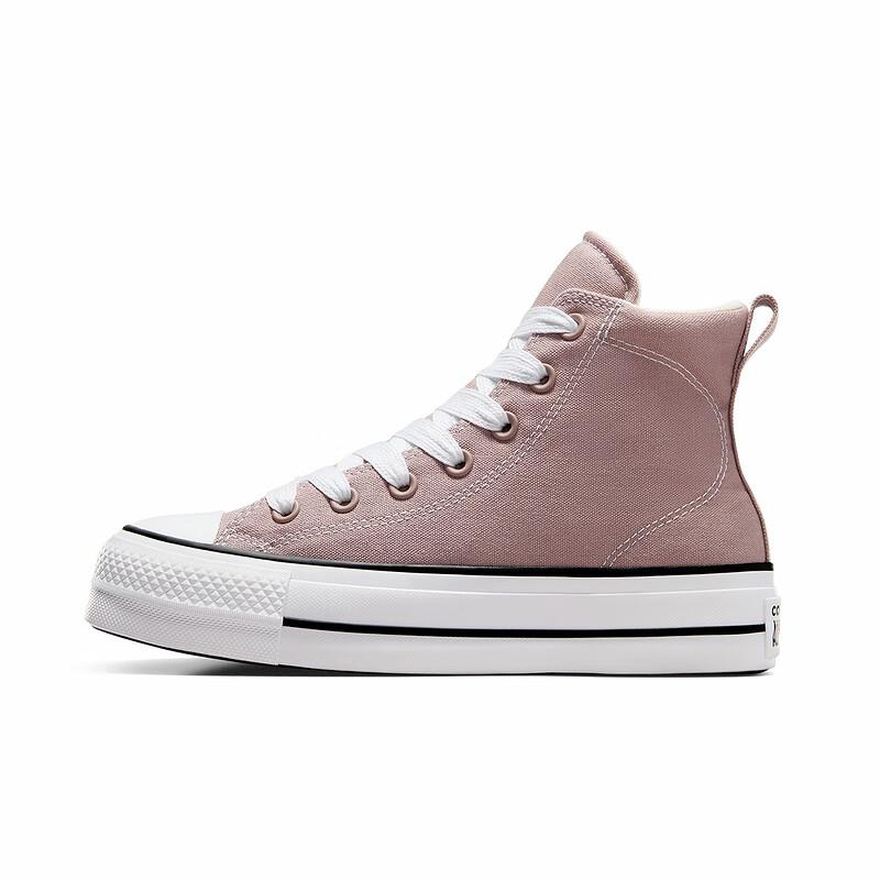 Converse Chuck Taylor All Star fashionable versatile high-top canvas shoes for women in pink and white