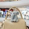 Soft Elephant Keyring Cute Cartoon Animal Bag Pendant Trinket Plush Stuffed Keychain  Kids
