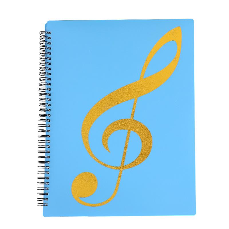 Customizable Non-Reflective A4 Sheet Music Clip Folder with Multi-Layer Insert Pages for Piano and Composition.