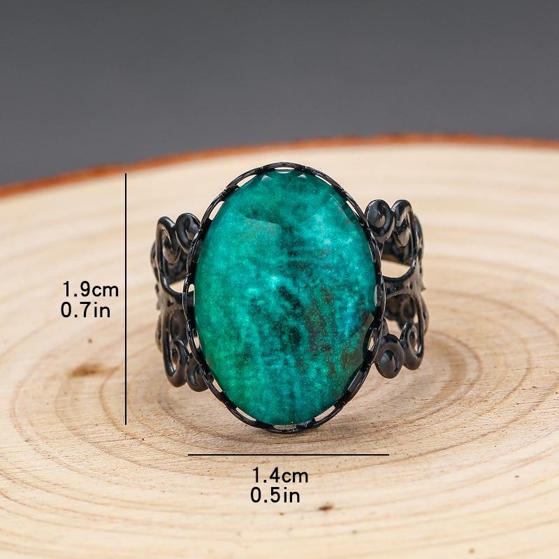 New Gothic Blood Cameo Rings For Women Girls Fashion Witchcraft Jewelry Accessories Gift Mystery Venom Vampire Adjustable Ring