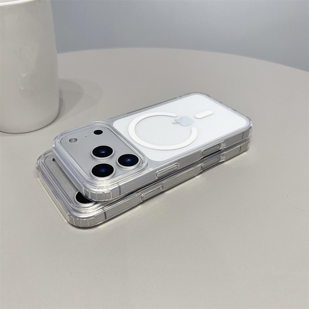 Anti Yellow Transparent Magsafe Phone Case for iPhone 17 Pro Max 17 Air 16 15 14 13 12 11 Strong Magnetic Suction Clear Cover