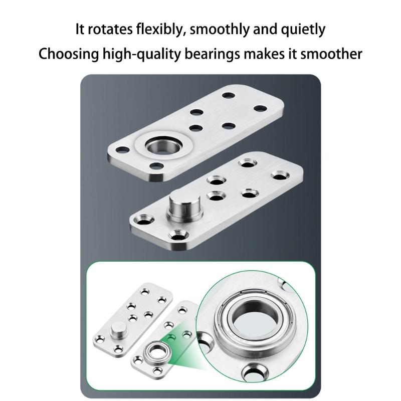 Wood Door Pivots Hinges Stainless Steel Concealed Door Hinge 360 Degree Rotation Invisible Pivots Door Hardware