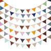 Banderines de tela para guardería de 2,6 m, 10 banderines triangulares, decoración para fiestas, pancarta para el hogar, baby shower, guirnalda de carnaval