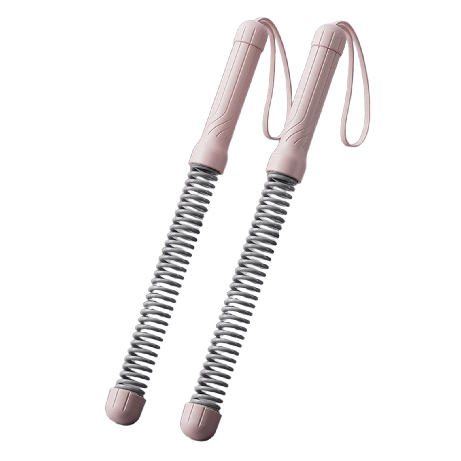 

2Pcs Ropeless Battle Ropes Fitness Bar Portable Professional Training Ropes розовый