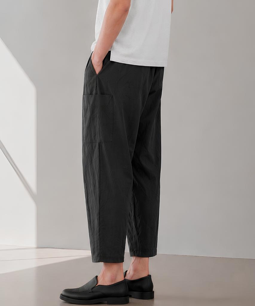 CUSTOMUS Men'S Nylon Spandex Cool Touch Length Baggy Balloon Pants Cxs26Mwpt604 Gry