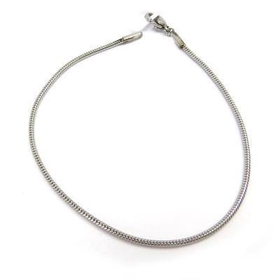 [K5886] - Silver 'Snake Mesh' Steel Bracelet