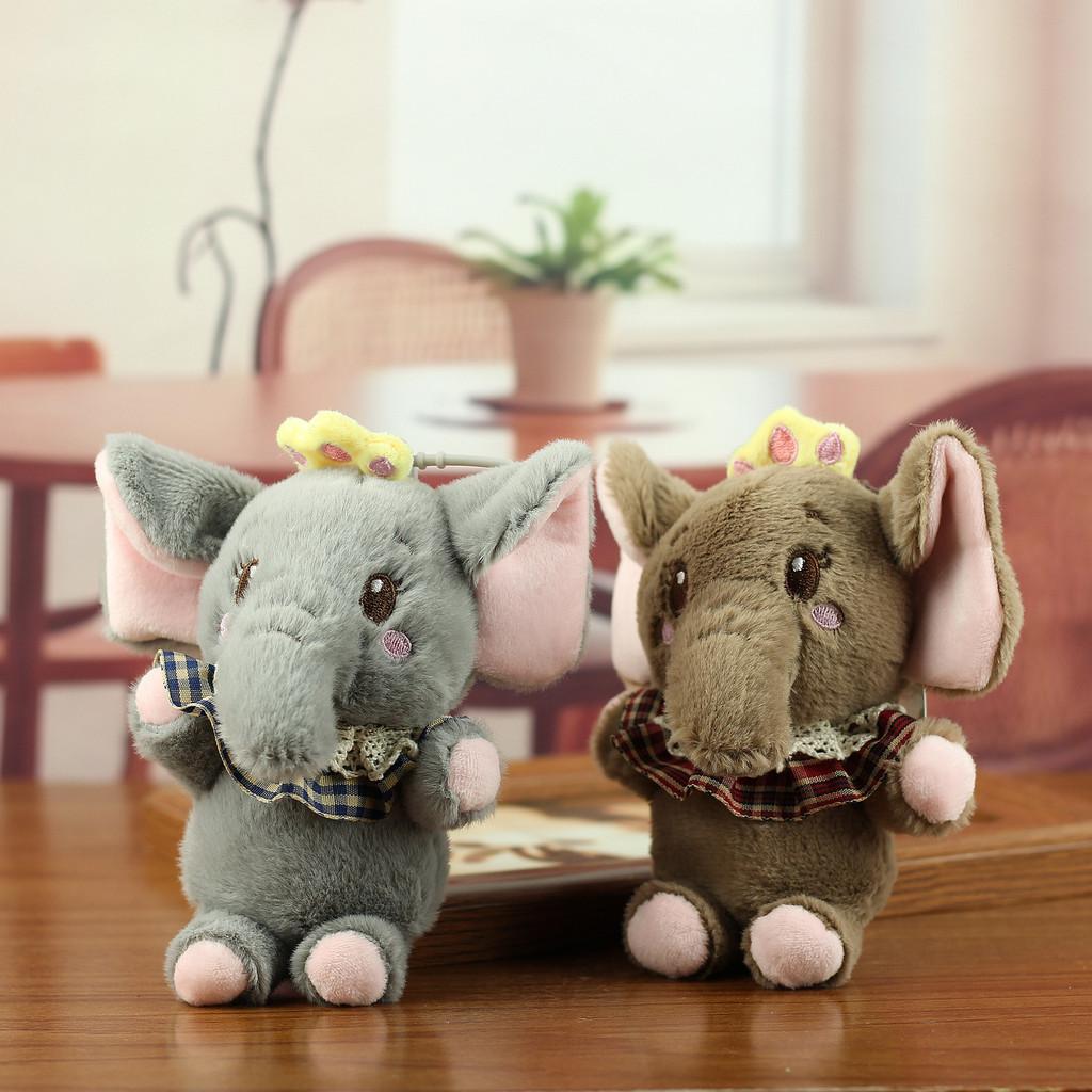 Plush Elephant Keychain With Cute Bowtie Soft Toy For Bag Decoration And Gift