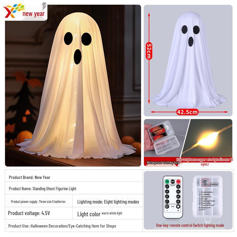 

Luminous LED Ghost String Lights: Outdoor Halloween Decoration 4.5v