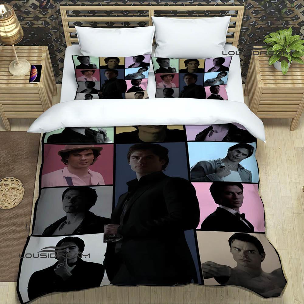 3D Damon Salvatore Printed Bedding Sets Exquisite Bed Supplies Set Duvet Cover Comforter Set Bedding Set Luxury Birthday Gift