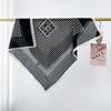 "Silk sponge" spring and summer suit, simple temperament, striped silk scarf ins small square scarf, versatile professional small scarf