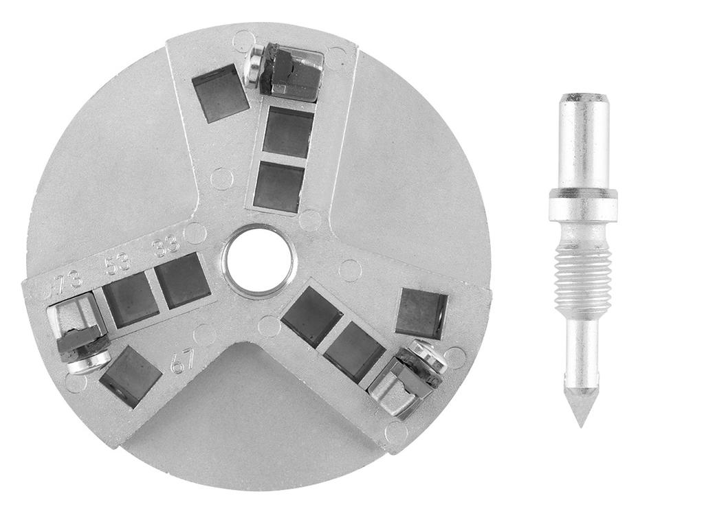 Tile hole cutter, four-range, 33, 53, 67 and 73 mm
