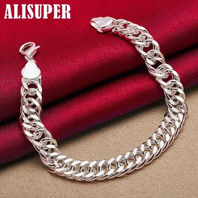 Bijoux de bracelet de chaîne latérale de 10 mm en argent sterling 925