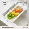 Over The Sink Vegetable Wash Basin Adjustable Colander Strainer Sink Drain Rack  Vegetable Washing