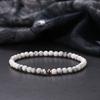 Simple Style 4mm Small White Howlite Stone Bracelet Unisex Meditation Yoga Rice Beads Braslet Leisure Accessories Pulseria Joias