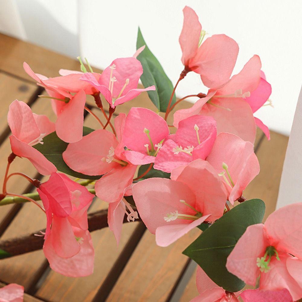 Multicolor Bougainvillea Artificial Flower Vine Hanging Decoration Green Leaves Simulation Flower Vine DIY Photo Props