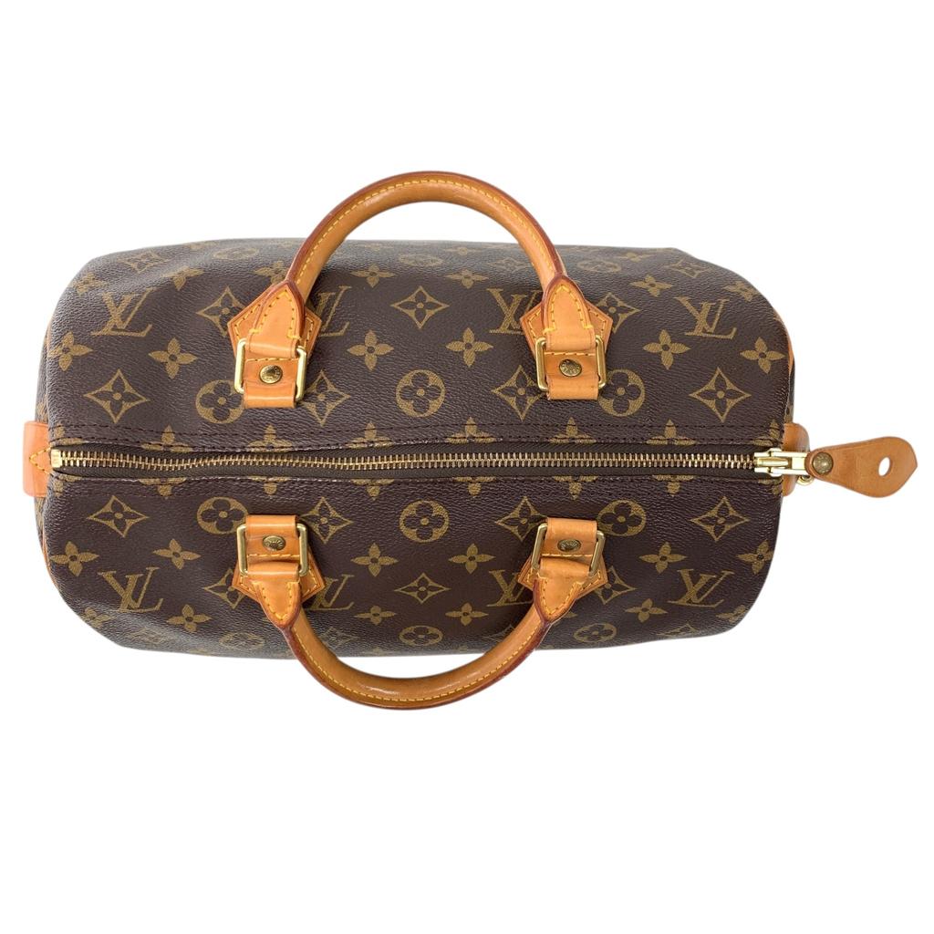Used Louis Vuitton Monogram Speedy 30 M41526 Boston Bag Authentic 1223