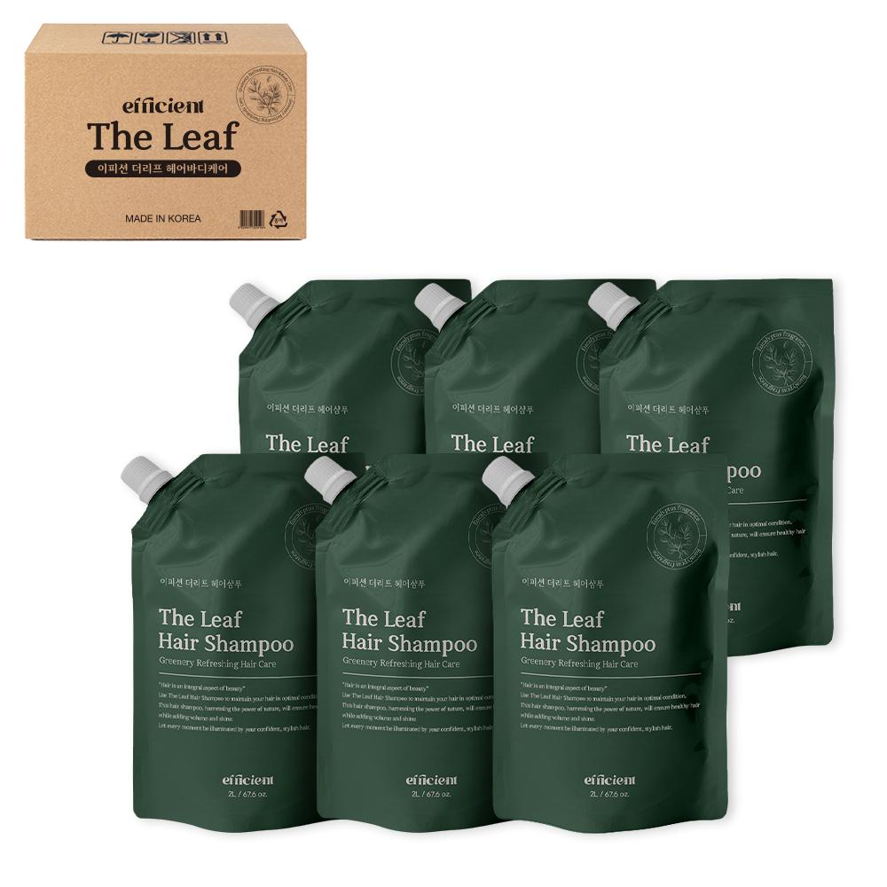 Efficient The Leaf Hair Shampoo 2L x 6 pcs 1 Box Commercial Use (Hotels & Pensions) 6 pcs