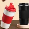 Insulated Coffee Vacuum Coffee Cup Ceramic Inner Travel Coffee Tumbler Reusable Thermal Cup With Lid And 201 Stainless Steel Outer For Home Office