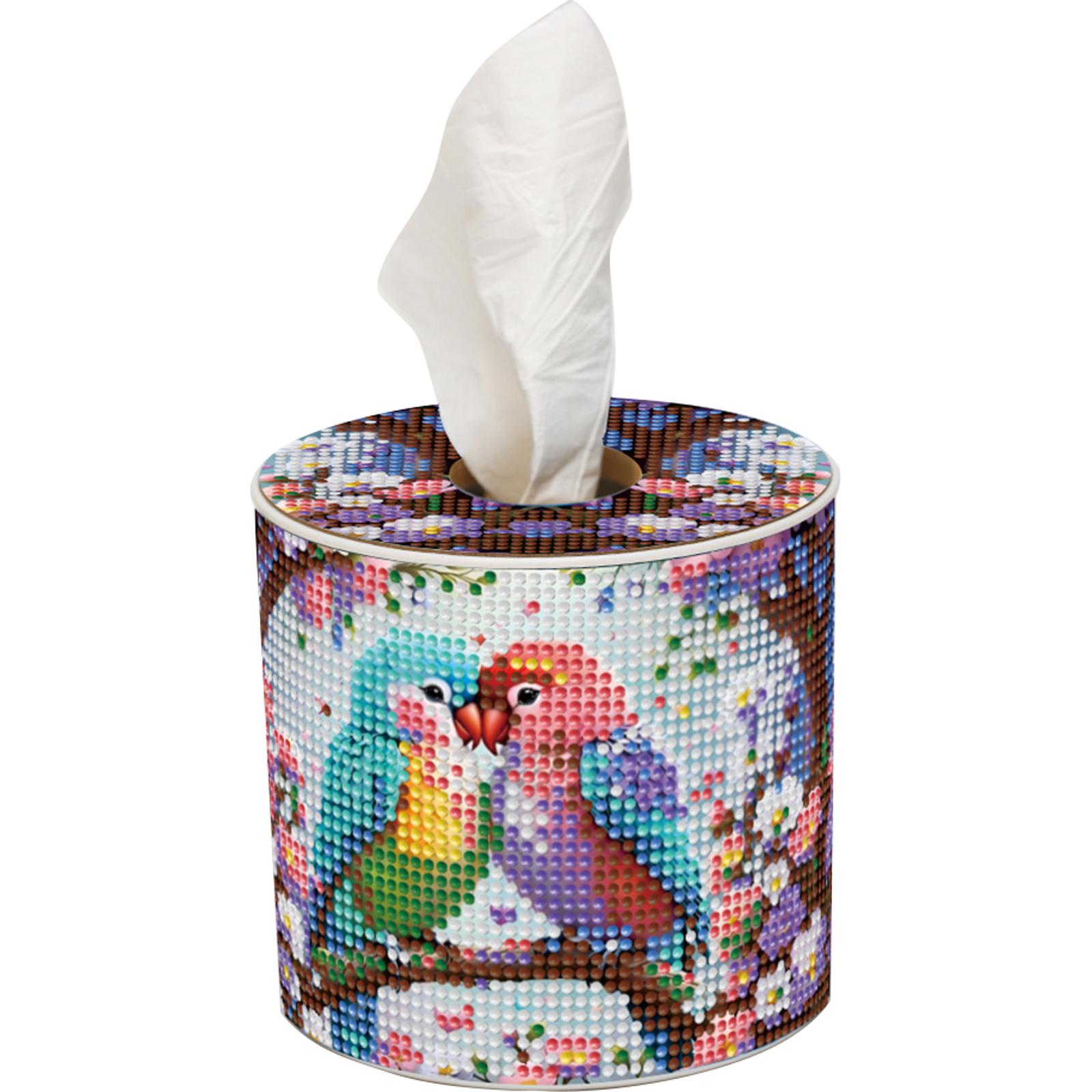 

5D DIY Diamond Art Handmade Tissue Holder Reusable Crystal Mosaic Tissue Holder Crystal Plastic Tissue Holder Kit for Home Decor
