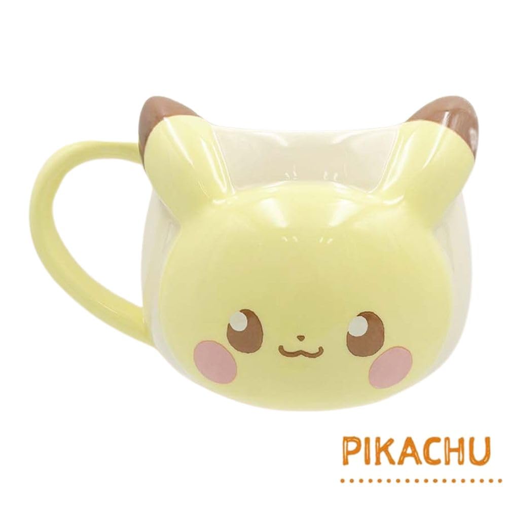 Marimo Craft PokePeace Face W115 X H80 X Mug, Pikachu, D85mm, PKP-194