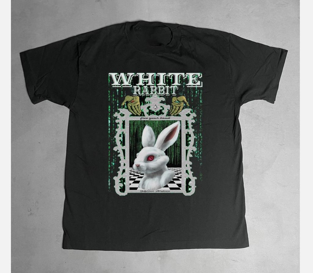 Jefferson Airplane Píseň White Rabbit Unisexové tričko Všechny velikosti S až 4XL