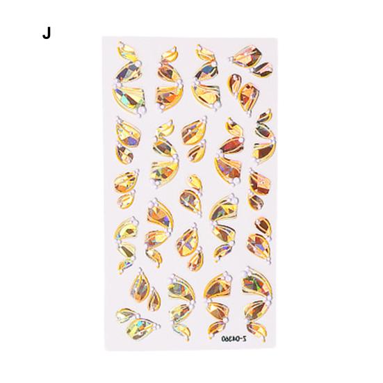 

Наклейка с гравировкой на ногтях Мода Несколько форм Гладкая декоративная красота 5D Тонкий японский стиль балетная лента Наклейки для маникюра