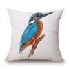 European Bee Eater Roller Bird Goldfinch Black Headed Bunting Kingfisher Drawing Print Decorative Cushion Cover Pillow Case