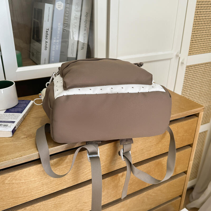 Student Color Block Schoolbag Women's Large Capacity Backpack