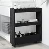Narrow 3-storey Bathroom Storage Cart, Sofa Side Storage Shelf, Hallway Shelf, 60x18x70cm