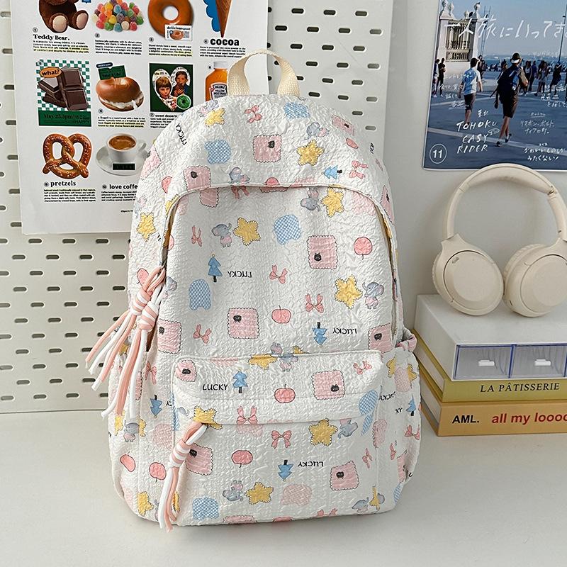 School bag High value college student school bag ins Cute large capacity soft girl girl backpack Versatile travel backpack