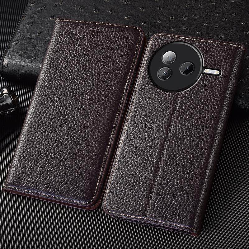 Custodia a Flip in Vera Pelle di Litchi per Xiaomi Poco X3 X4 X5 X6 X7 F4 F5 F6 F7 M3 M4 M5 M5S M6 M7 Plus Pro Ultra Copri Custodie per Telefono