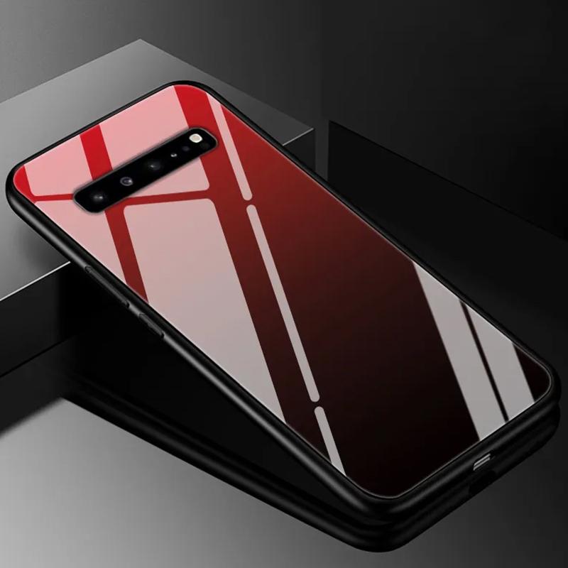For Samsung S10 5G Case S10e S9 S8 S7 Edge Luxury Tempered Glass Hard Back Cover For Samsung Galaxy S10 Plus Lite TPU Bumper