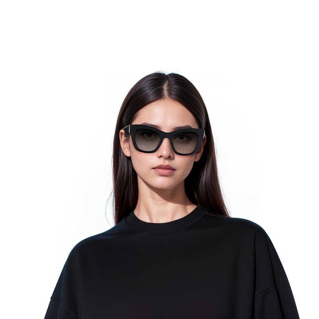 Chanel Square Sunglasses With Gray Lenses And Heart Shape Women Sunglasses Black CH5478-C501