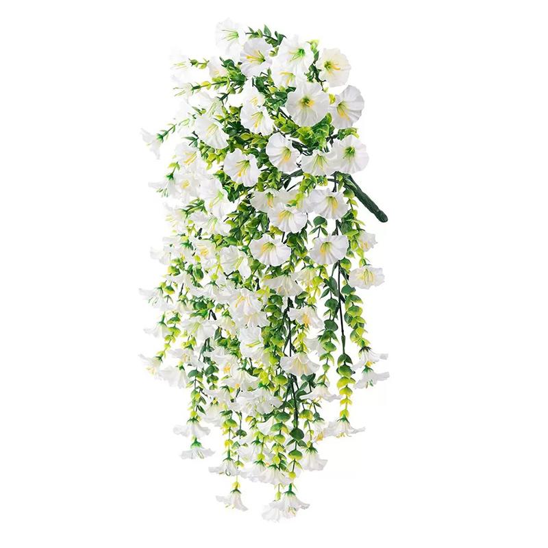Artificial Morning Glory Wall Hanging Simulation Flowers Rattan Home Decoration Outdoor Wedding Party Garden Yard Decor