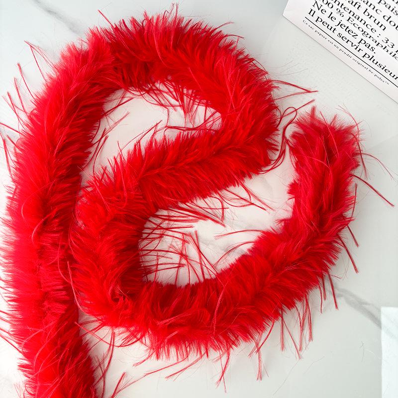 Colorful Imitation Turkey Marabou Feather Trim for Costumes & DIY Pajamas