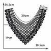 Black & White Polyester Embroidered Lace Collar for DIY Cheongsam Dress Crafting