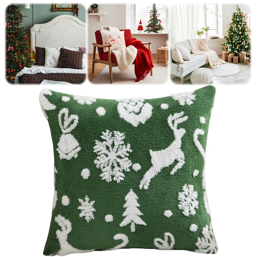 Christmas Throw Pillow Cover Winter Holiday Pillowcase for Sofa Decoration /