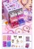 Kids' DIY Glazed Crystal Bead Bracelet & Necklace Craft Set