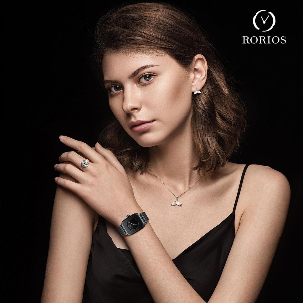 RORIOS Watch Simple Quartz For Commuting To School or Examination Sports Adults Popular Casual Stylish Christmas Birthday Present Black Women's