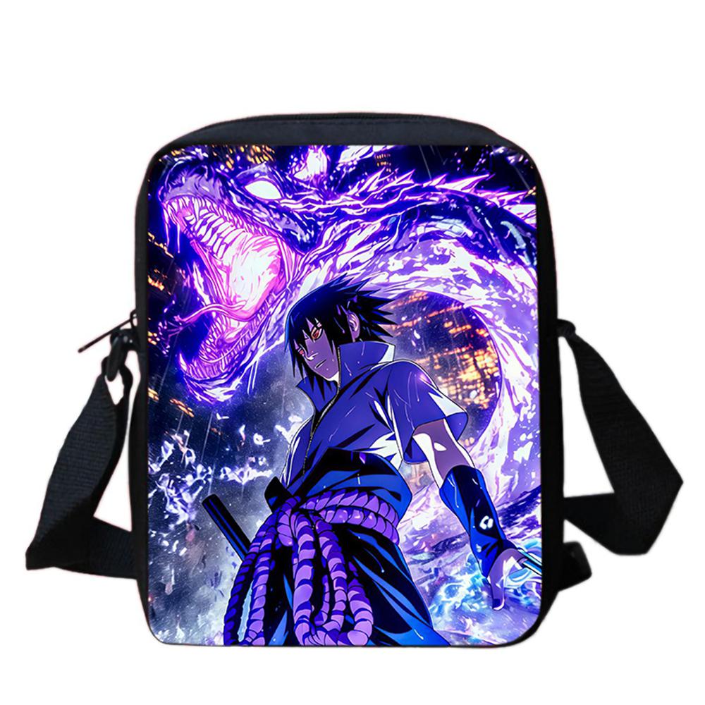 NARUTO Anime Kids Crossbody Bag,Lightweight&Durable, Adjustable Straps,Secure Zipper,for School & Daily Use,for Boys&Girls 5-11