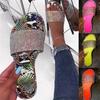 42 Large Size 43 Rhinestone Cool Slippers Women's One-word Drag Women's Sandals Summer New Slippers Wshi