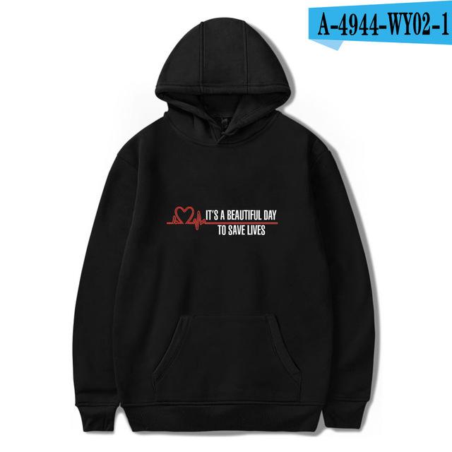 Harajuku Gray's Anatomy Tumblr Greys Anatomy printed Hoodies Sweatshirts Men/Women Comfortable Sweatshirt Adult/Child Pullovers