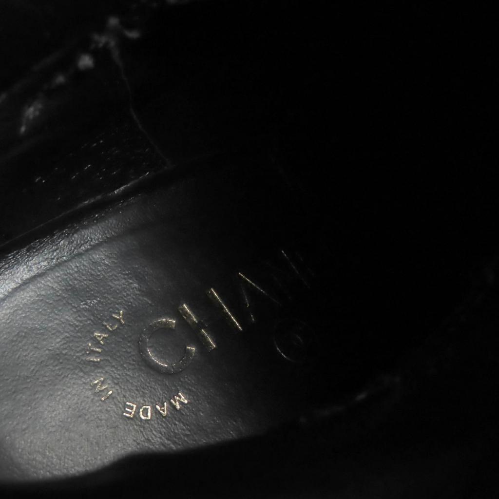 Great CHANEL short boots COCO Mark Leather Ankle Boots black Women 35 22B G38067 Used