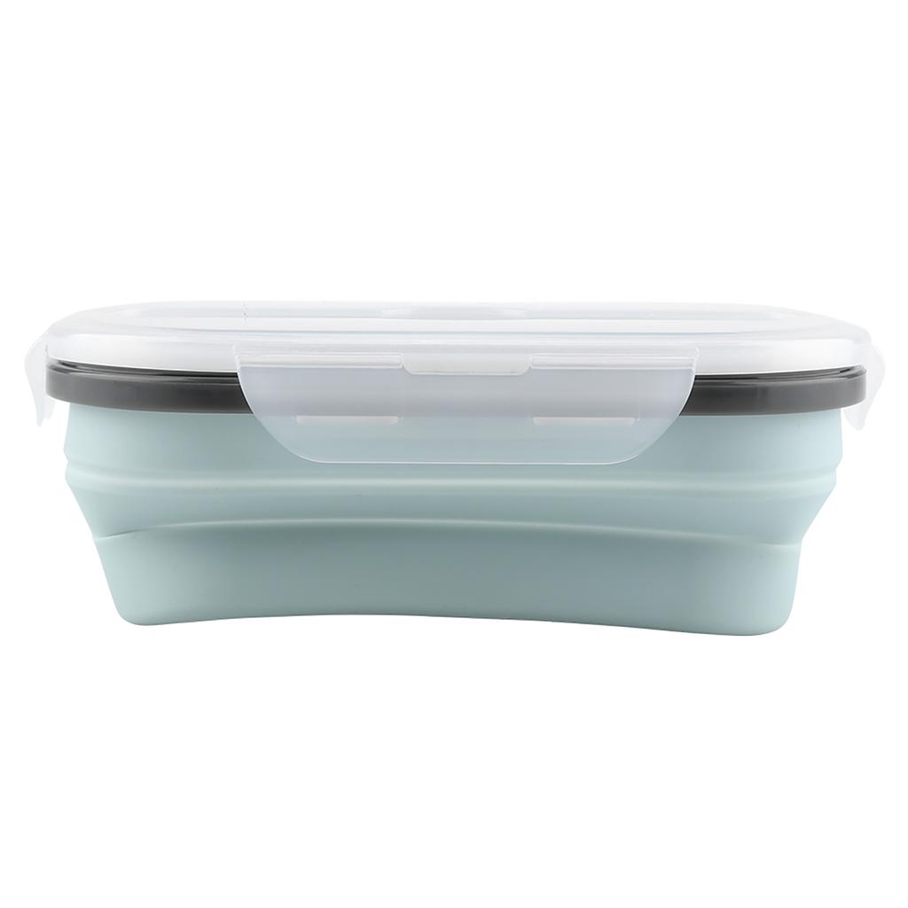Food Grade Silicone Foldable Lunch Box Portable Rectangle Food Storage Container