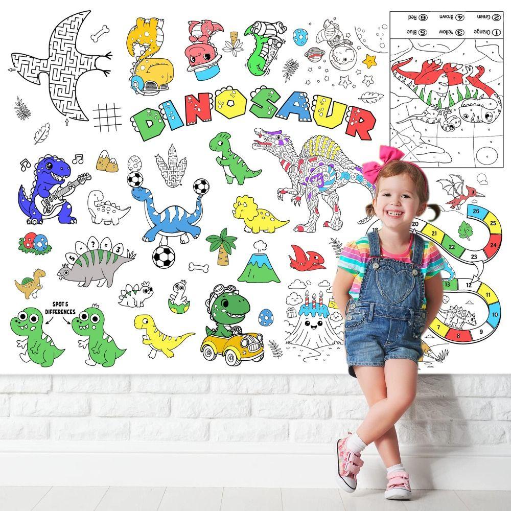 Frohe Weihnachten Riesen Ausmalposter für Kinder Halloween Thanksgiving Tag Große Ausmal-Tischdecke Banner