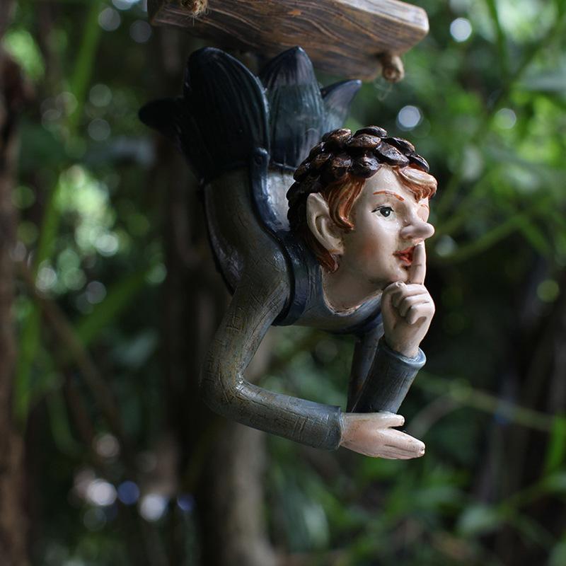 Outdoor Garden Statues Elf Outdoor Statues Durable Resin Garden Ornaments For Home Patio Yard Lawn House Indoor Decorations