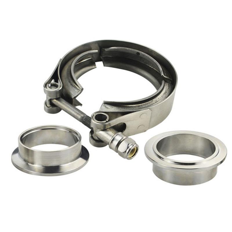 Morsetto di scarico a banda V 2 pollici 2,5 pollici 3 pollici 3,5 pollici 4 pollici 51 mm 63 mm 76 mm Flangia di scarico morsetto vband morsetto a banda V Morsetto per silenziatore a banda V